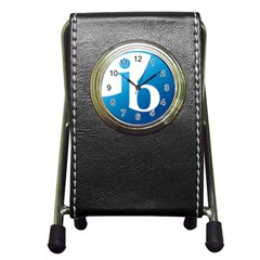 International Baccalaureate Logo Pen Holder Desk Clock by abbeyz71