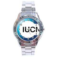 Logo Of International Union For Conservation Of Nature Stainless Steel Analogue Watch by abbeyz71