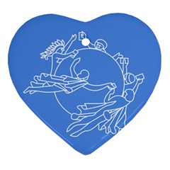 Flag Of Universal Postal Union Ornament (heart) by abbeyz71