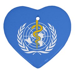 Flag Of World Health Organization Ornament (heart) by abbeyz71