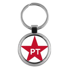 Logo Of Brazil Workers Party Key Chains (round)  by abbeyz71