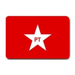 Flag Of Brazil Workers Party Small Doormat  by abbeyz71