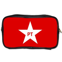 Flag Of Brazil Workers Party Toiletries Bag (one Side) by abbeyz71