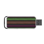 Stripes Green Brown Pink Grey Portable USB Flash (One Side) Front