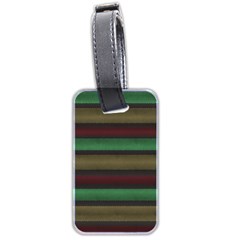 Stripes Green Red Yellow Grey Luggage Tags (two Sides) by BrightVibesDesign