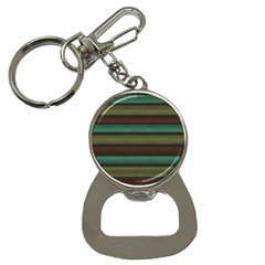 Stripes Green Yellow Brown Grey Bottle Opener Key Chains by BrightVibesDesign