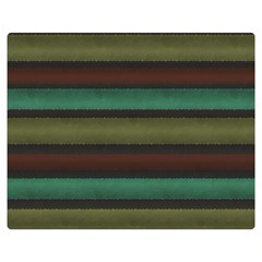 Stripes Green Yellow Brown Grey Double Sided Flano Blanket (medium)  by BrightVibesDesign