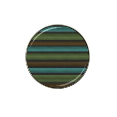 Stripes Teal Yellow Brown Grey Hat Clip Ball Marker (4 Pack) by BrightVibesDesign