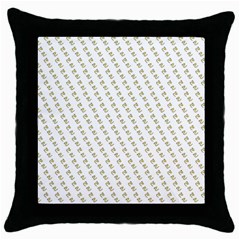 No Step On Snek Pattern White Background Meme Throw Pillow Case (black) by snek