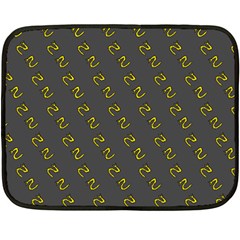 No Step On Snek Pattern Charcoal Dark Gray Background Meme Double Sided Fleece Blanket (mini) by snek