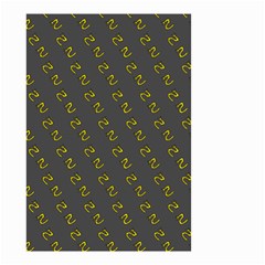 No Step On Snek Pattern Charcoal Dark Gray background Meme Small Garden Flag (Two Sides)