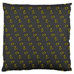 No Step On Snek Pattern Charcoal Dark Gray Background Meme Standard Flano Cushion Case (two Sides) by snek