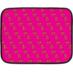 No Step On Snek Pattern Pink Background Meme Fleece Blanket (mini) by snek