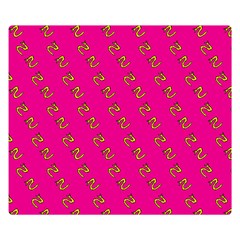 No Step On Snek Pattern Pink Background Meme Double Sided Flano Blanket (small) by snek