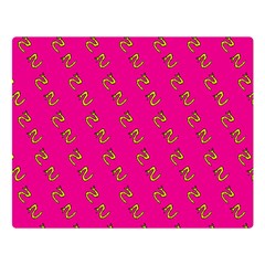 No Step On Snek Pattern Pink Background Meme Double Sided Flano Blanket (large) by snek