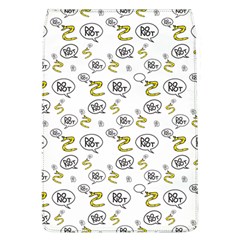 No Step On Snek Do Not Bubble Speech Pattern White Background Meme Removable Flap Cover (l) by snek