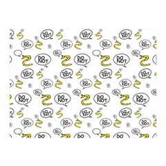 No Step On Snek Do Not Bubble Speech Pattern White Background Meme Double Sided Flano Blanket (mini) by snek