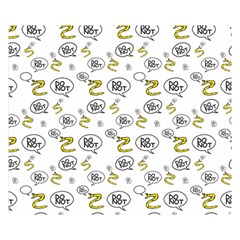 No Step On Snek Do Not Bubble Speech Pattern White Background Meme Double Sided Flano Blanket (small) by snek