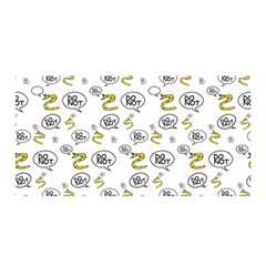 No Step On Snek Do Not Bubble Speech Pattern White Background Meme Satin Wrap by snek