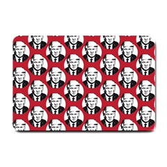 Trump Retro Face Pattern Maga Red Us Patriot Small Doormat  by snek