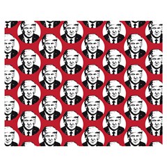 Trump Retro Face Pattern Maga Red Us Patriot Double Sided Flano Blanket (medium)  by snek