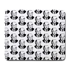 Trump Retro Face Pattern Maga Black And White Us Patriot Large Mousepads