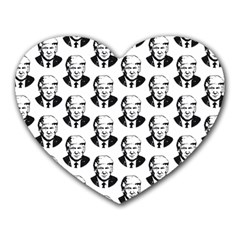Trump Retro Face Pattern Maga Black And White Us Patriot Heart Mousepads by snek