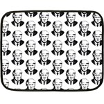 Trump Retro Face Pattern MAGA Black and white US Patriot Double Sided Fleece Blanket (Mini)  35 x27  Blanket Back