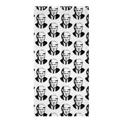 Trump Retro Face Pattern Maga Black And White Us Patriot Shower Curtain 36  X 72  (stall)  by snek