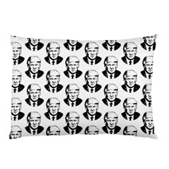 Trump Retro Face Pattern Maga Black And White Us Patriot Pillow Case (two Sides) by snek