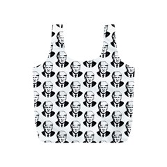 Trump Retro Face Pattern Maga Black And White Us Patriot Full Print Recycle Bag (s) by snek