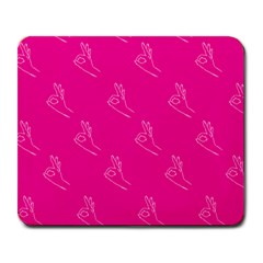 A-ok Perfect Handsign Maga Pro-trump Patriot On Pink Background Large Mousepad by snek