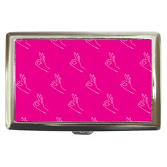 A-ok Perfect Handsign Maga Pro-trump Patriot On Pink Background Cigarette Money Case by snek