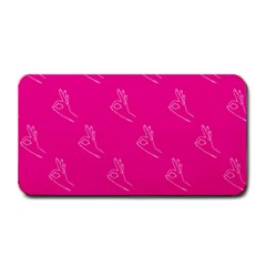 A-Ok Perfect handsign MAGA Pro-Trump Patriot on pink background Medium Bar Mat