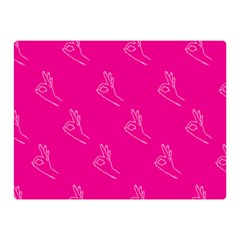 A-ok Perfect Handsign Maga Pro-trump Patriot On Pink Background Double Sided Flano Blanket (mini) by snek