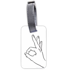 A-ok Perfect Handsign Maga Pro-trump Patriot Black And White Luggage Tags (two Sides) by snek