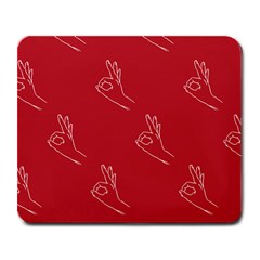 A-ok Perfect Handsign Maga Pro-trump Patriot On Maga Red Background Large Mousepads by snek