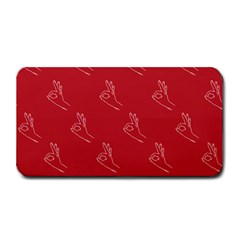 A-ok Perfect Handsign Maga Pro-trump Patriot On Maga Red Background Medium Bar Mats by snek