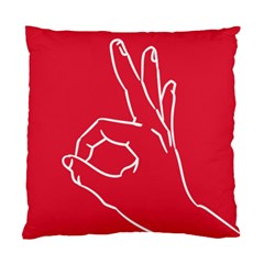 A-ok Perfect Handsign Maga Pro-trump Patriot On Maga Red Background Standard Cushion Case (one Side) by snek