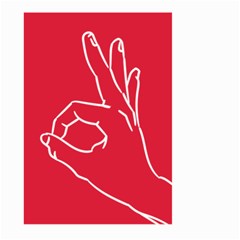 A-ok Perfect Handsign Maga Pro-trump Patriot On Maga Red Background Large Garden Flag (two Sides) by snek