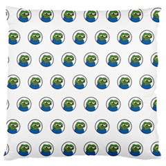 Apu Apustaja With Banana Phone Wall Eyed Pepe The Frog Pattern Kekistan Large Flano Cushion Case (two Sides) by snek