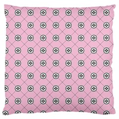 Kekistan Logo Pattern On Pink Background Large Cushion Case (two Sides) by snek