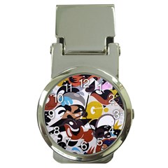 Graffiti Urban Colorful Graffiti City Wall Hip Hop Music Singers Money Clip Watches by genx