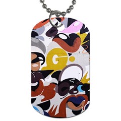 Graffiti Urban Colorful Graffiti City Wall Hip Hop Music Singers Dog Tag (one Side) by genx