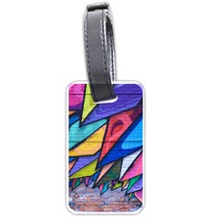 Urban Colorful Graffiti Brick Wall Industrial Scale Abstract Pattern Luggage Tags (one Side)  by genx