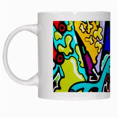 Graffiti Abstract With Colorful Tubes And Biology Artery Theme White Mugs by genx