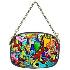 Graffiti Abstract With Colorful Tubes And Biology Artery Theme Chain Purse (two Sides) by genx