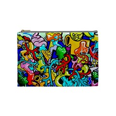 Graffiti Abstract With Colorful Tubes And Biology Artery Theme Cosmetic Bag (medium) by genx
