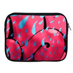 Graffiti Watermelon Pink With Light Blue Drops Retro Apple Ipad 2/3/4 Zipper Cases by genx