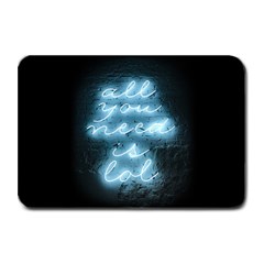 Party Night Bar Blue Neon Light Quote All You Need Is Lol Plate Mat by genx